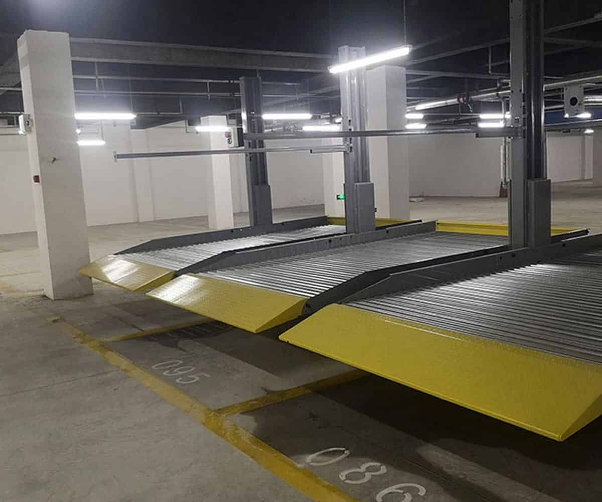 郫都兩層升降立體停車庫過驗收