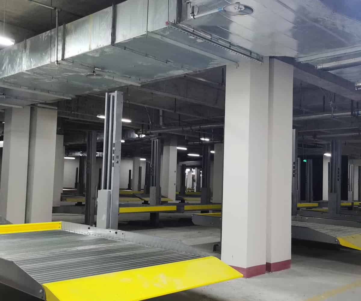 得榮兩柱簡易升降機(jī)械立體車庫拆除